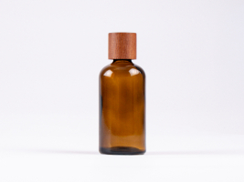 Glasflasche-mit-Schraubverschluss-Tropfmontur-Bambus
